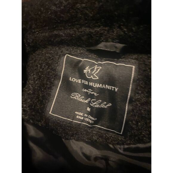 Love for Humanity Black Label Modern Glam Faux Fur Jacket Black Women M - Picture 5 of 6